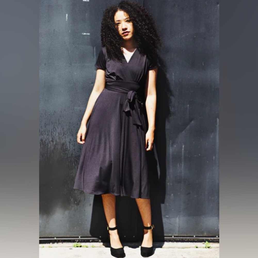 Margaret Dress (Short Sleeves) - Solid Black